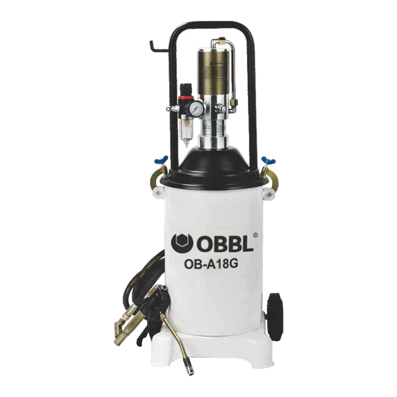 OBBL High Pressure 12L Air Operated Bucket Grease Pump Auto Grease Pump Pneumatic Lubricator Gun