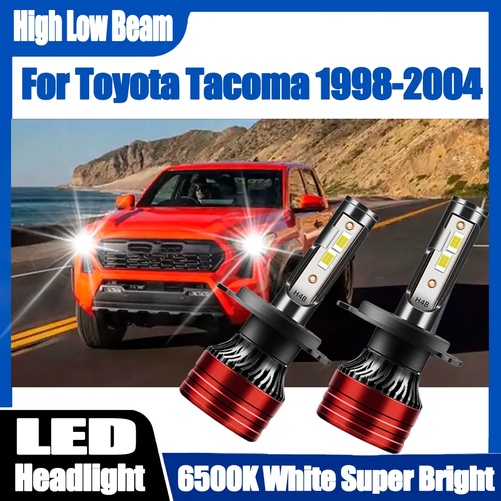 

6500K Белые автомобильные лампы дальнего ближнего света, супер яркие светодиодные фары, чипы CSP для Toyota Tacoma 1998 1999 2000 2001 2002 2003 2004