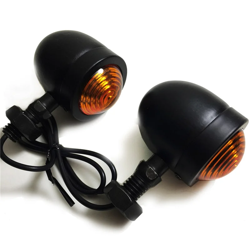 

20Pcs Black Motorcycle Turn Signal Indicator Lamp Light Moto Blinker Light For Honda Fatboy Chopper Bobber Suzuki