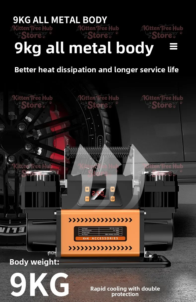 Tire four-charge pipe Off-road vehicle air pump Intelligent