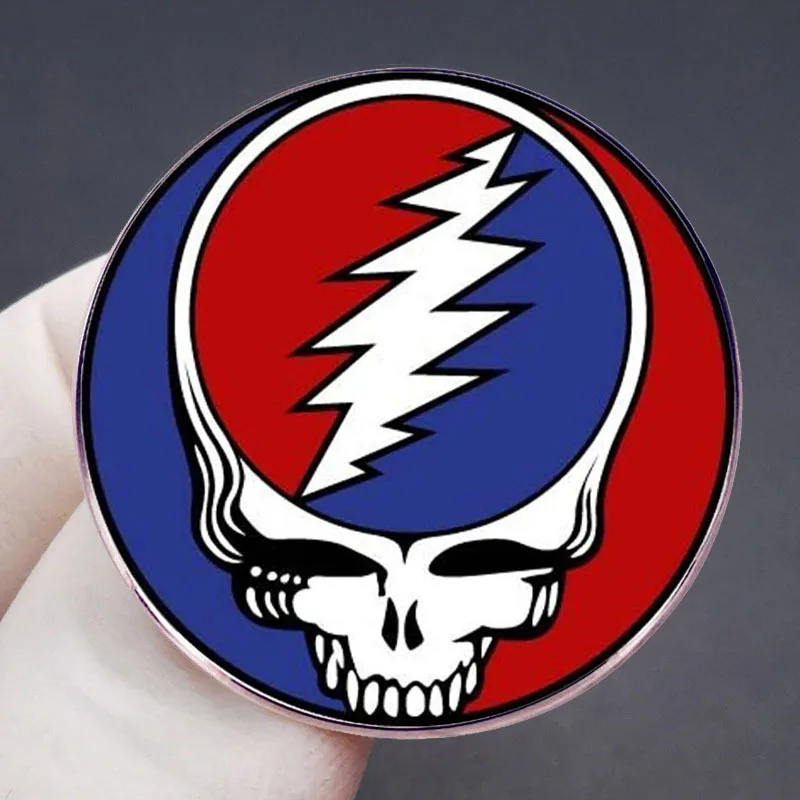 Rock Band Punk Music Skull Metal Badge Spilla Brooches Pins Clothing Backpack Personalized Diy Popular Decorative Accessories