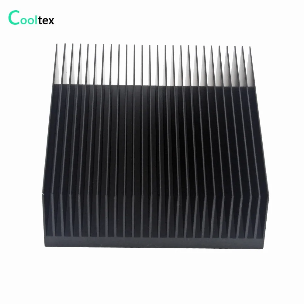 Aluminum Heatsink 90x80x27mm Black Radiator Heat Sink Cooler for LED Chip Electronic heat dissipation Cooling