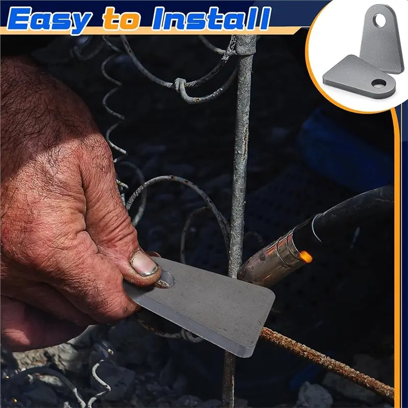 T19C 4Pcs Weld On Tabs, 1/2