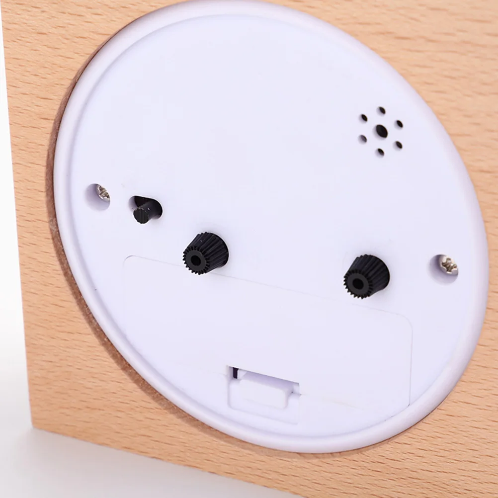 

Creative Wooden Square Silent Alarm Clock Night Light Function Large Numbers Design Office Bedroom Decor Aa Super Quiet