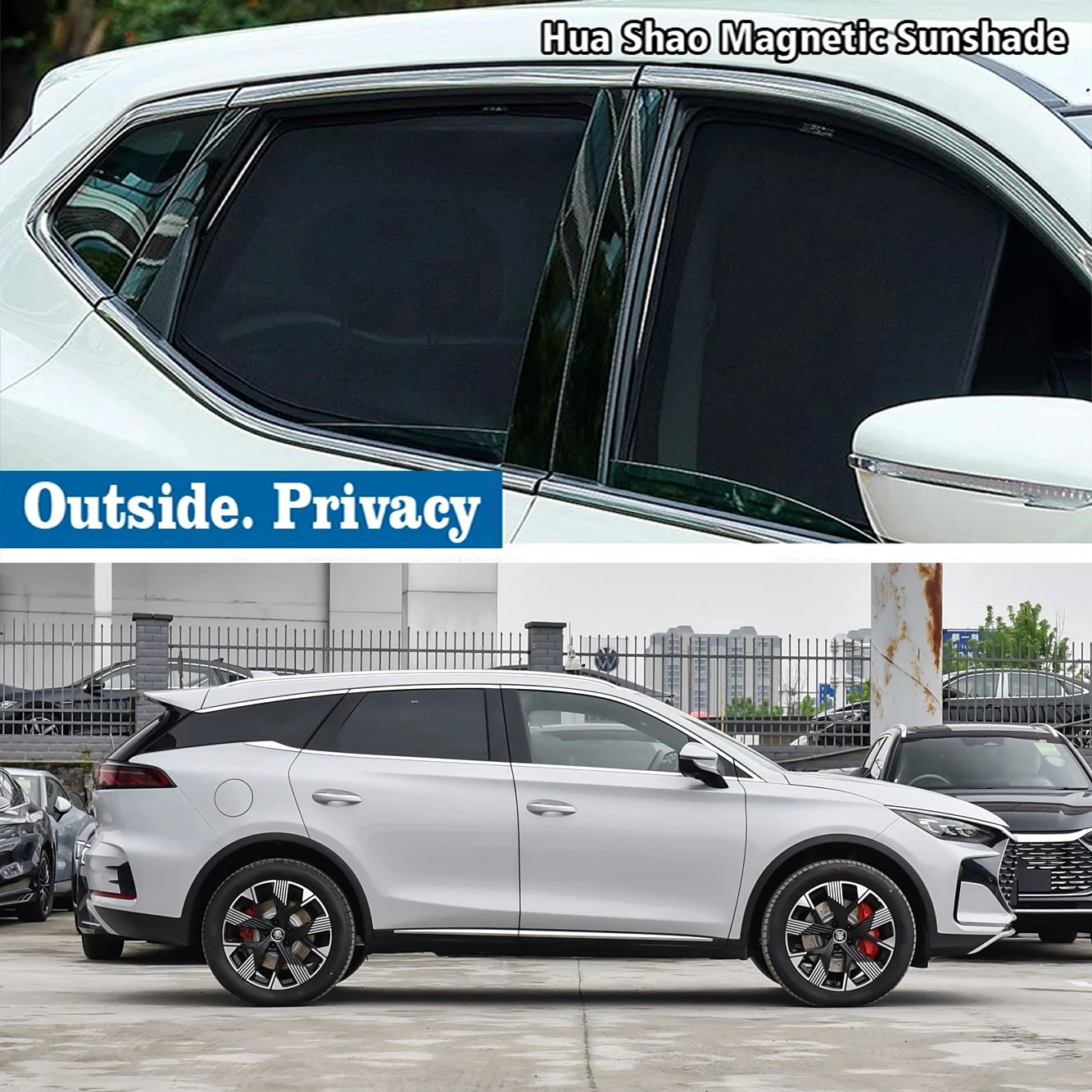

Magnetic Car Sunshade Shield Front Windshield Frame Curtain Sun Sahde Accessories for BYD Tang II DM-i Tan EV 2018 - 2024 2023