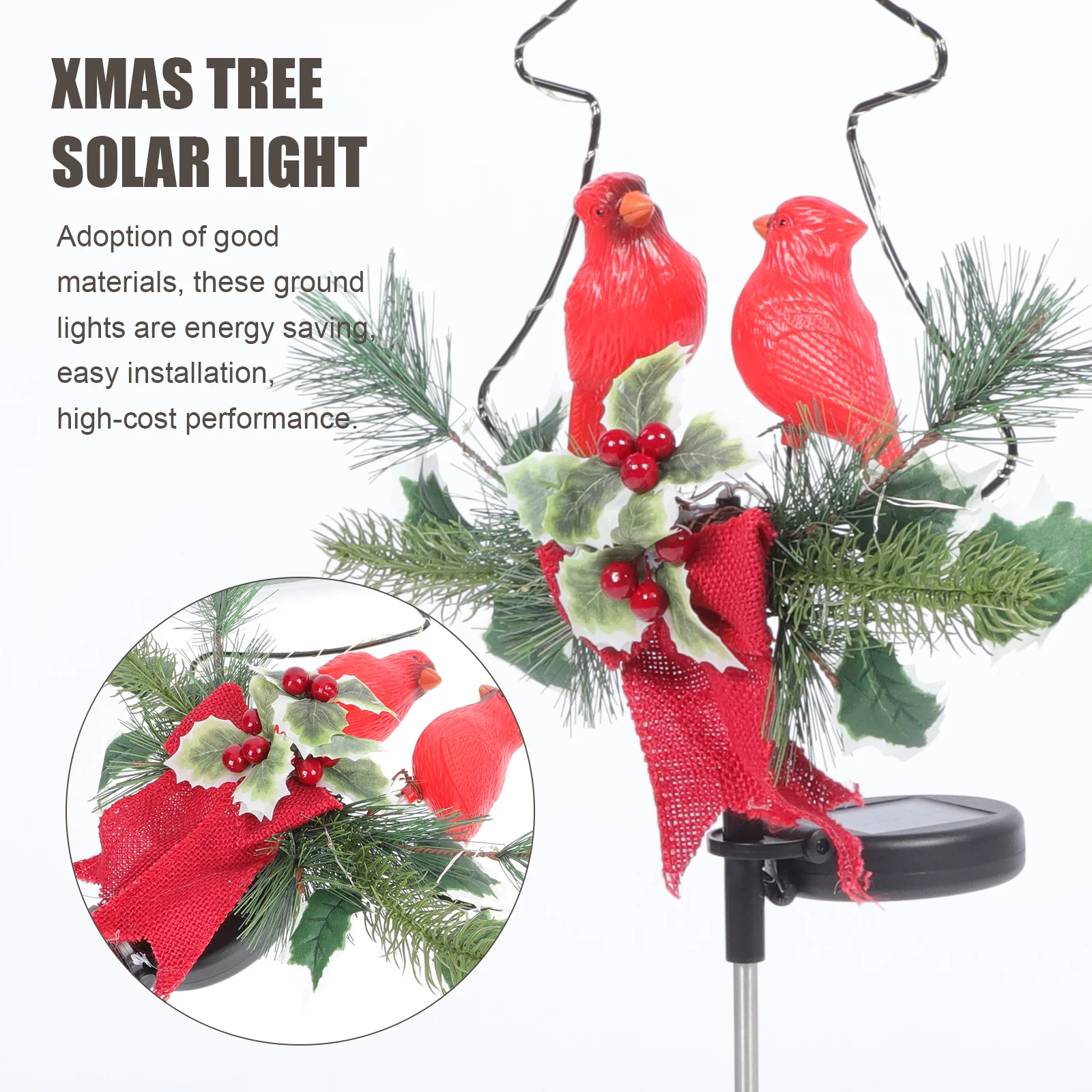 

Solar Outdoor Lights Garden Christmas outside Decor Holiday Pathway Waterproof Decoration