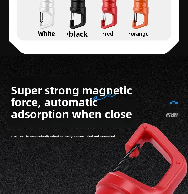 QAJTAO 1-4 Stück Magnetische Einziehbare Schnalle, Einziehbares Seil, Anti-Verlust-Hängeschnalle, Outdoor-Angelrucksack-Schlüsselanhänger – Detail 5