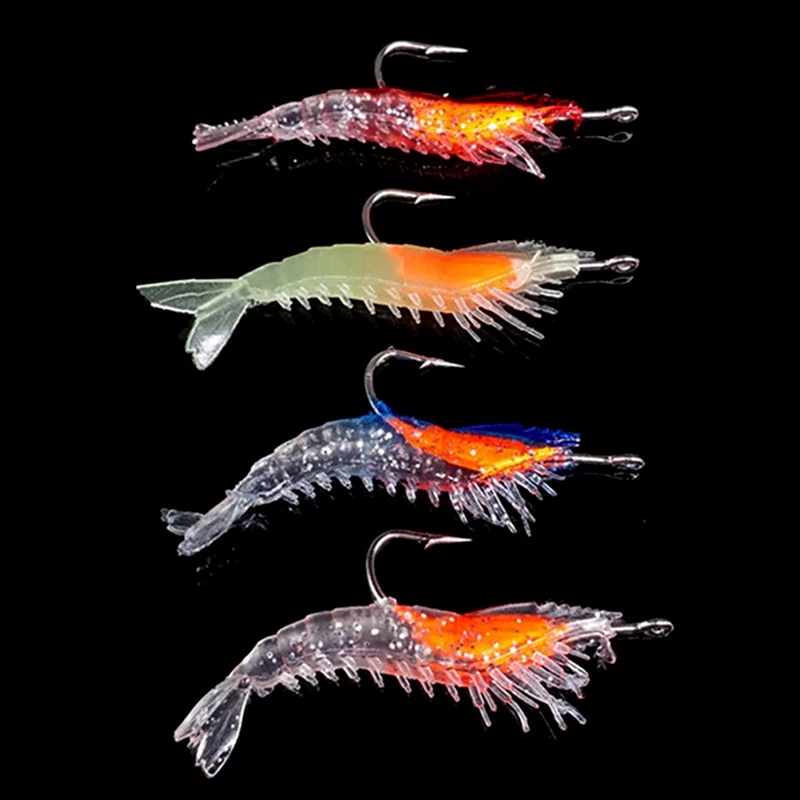 3g-60mm 4 colors Luminous Squid Night Fishing Squid Jigs Lure Bass Soft Bait Fish Tackle Equipment Accessory