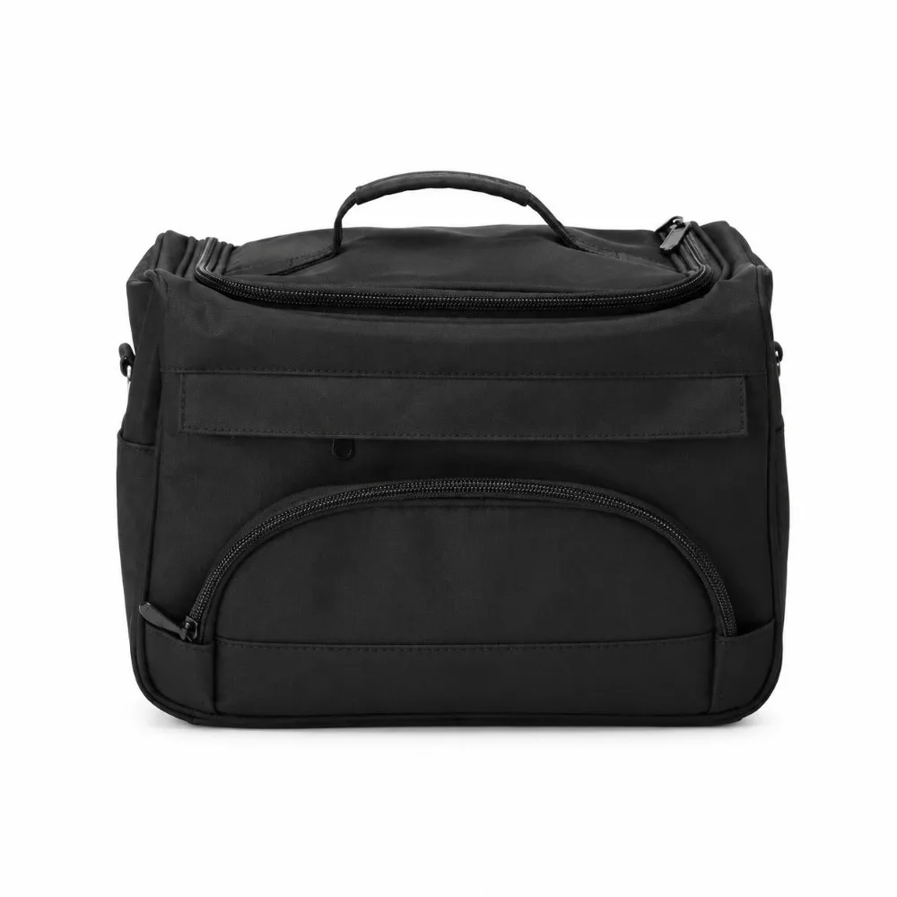 Large Capacity Makeup Artist Bag Shoulder Strap Portable Cosmetic Storage Case Black Oxford Cloth Tattoo Tool Organizer