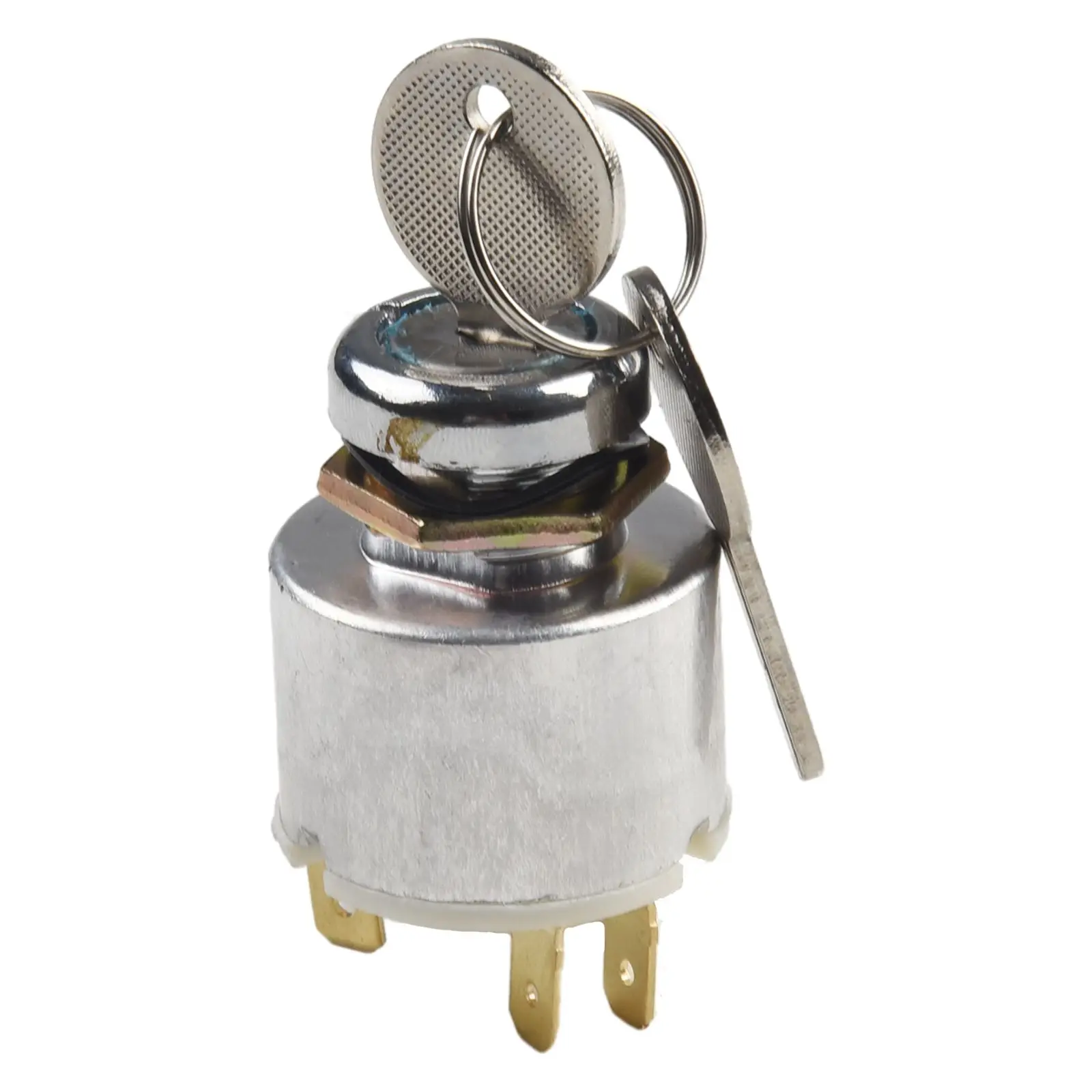 Interrupteur d'allumage de voiture universel 12V, 3 positions ON/OFF, démarrage d'allumage avec 2 clés 19mm pour verrouillage d'allumage de moto, allumage de tracteur