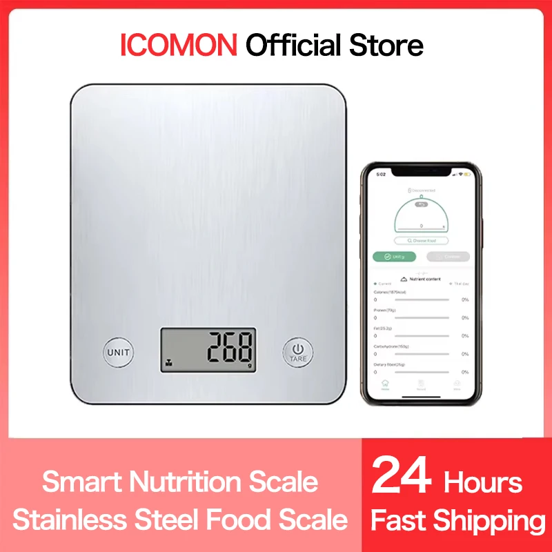 

Stainless Steel kitchen Scale Digital 5kg Kitchen Scale Smart Nutrition Food Calories Weighing Baking Cake Tools Kitchen Scales