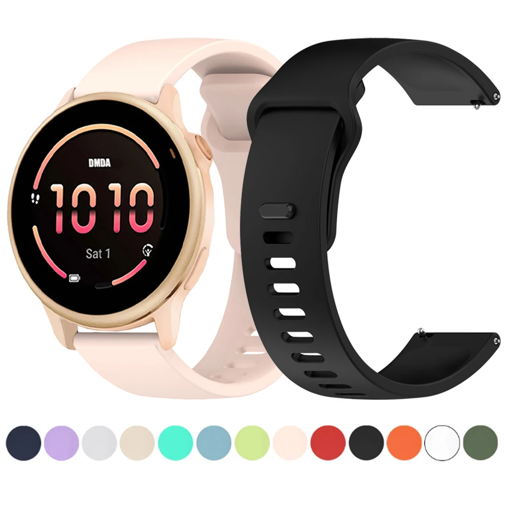 22 مللي متر 20 مللي متر المطاط حزام (استيك) ساعة ل Garmin Vivoactive 6 5/Foreunner 265 165 255 الموسيقى استبدال حزام Venu 3 2 Sq سوار رياضي