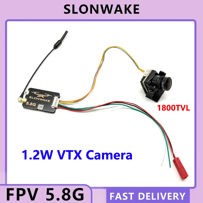 SLONWAKE 5.8G Transmitter VTX FPV 1200mW 1800TVL Camera CMOS mmcx Antenna for RC Drones & Vehicles