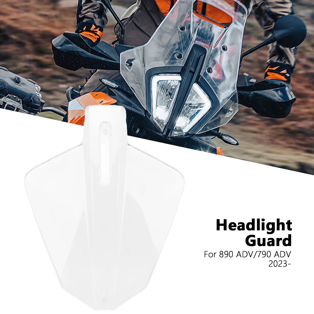 

New Motorcycle Accessories Acrylic Headlight Protector Guard Lense Cover For 790 ADVENTURE 890 Adventure ADV 2023 2024