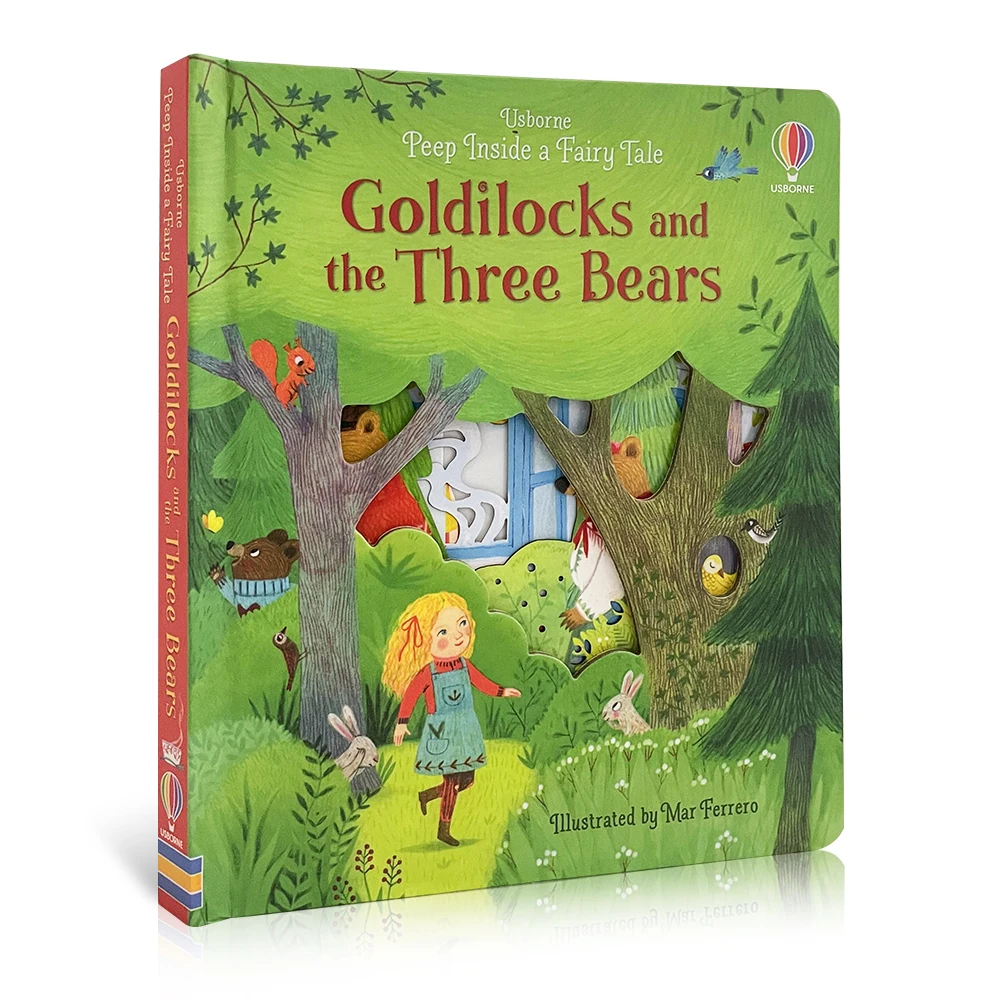 Goldilocks and Three Bears Usborne Peep Inside Fairy Tale Picture Book for Children Learning Montessori Kids Bedtime Reading