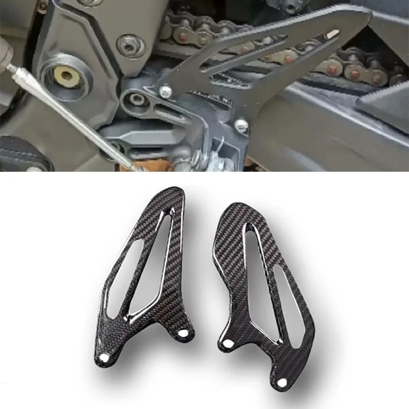 

For YAMAHA YZF-R7 2022-2023 Carbon Fiber Heel Plates Guards Footrests