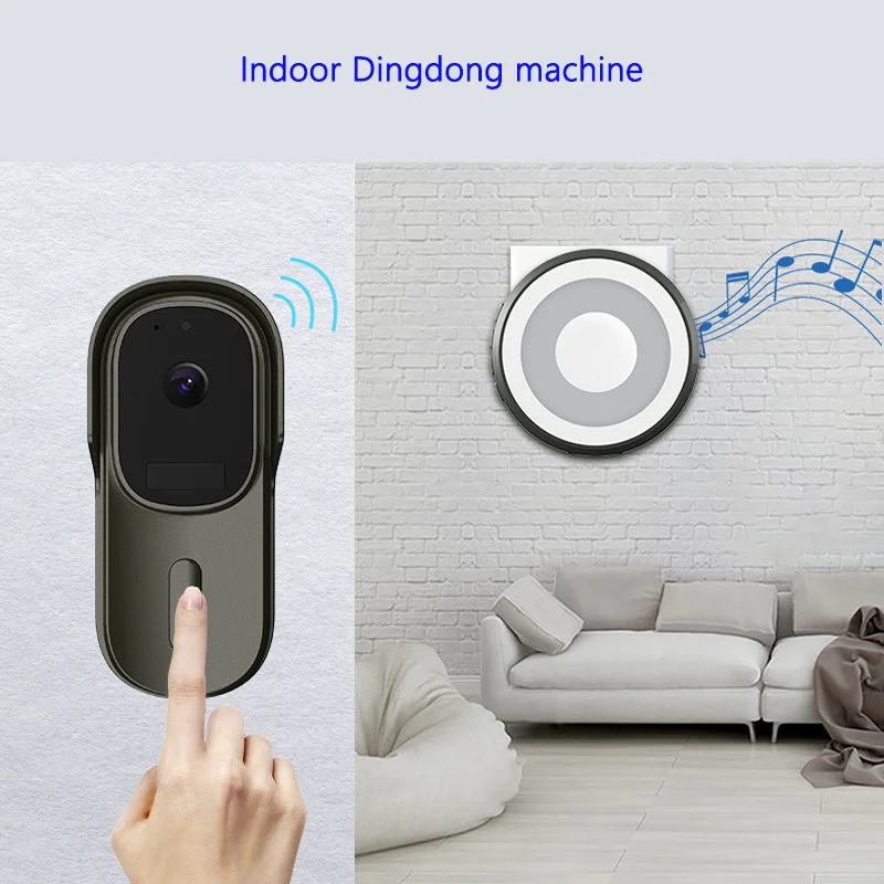 Ultra Clear Infrared Night Vision Visual Intercom Monitoring Waterproof Door Bell Tuya WiFi Intelligent Wireless PIR Doorbell