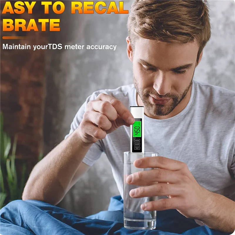 Probador de Calidad del Agua ABKO-3-en-1 TDS, Kit de prueba de agua Digital de alta precisión para agua potable, probador de agua integrado