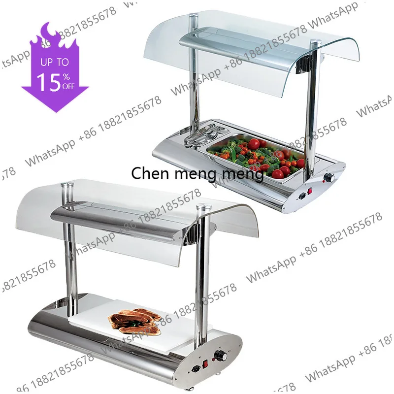 

Лампа для подогрева еды для фуршета, мраморный изоляционный стол, коммерческая лампа для подогрева пиццы, двухголовочная лампа для подогрева еды