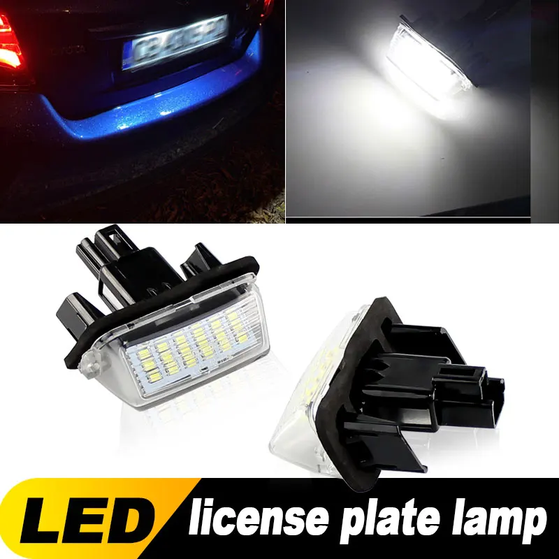 2pcs For Toyota Racti NCP120,Verso S NLP121,NSP120,Camry ACV51 ASV50(Asia),Corolla,LED Licence Number Plate Lamp Light