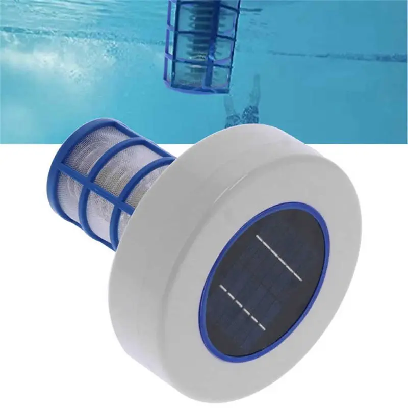 PZHI Solar Powered Pool Ionizer Cleaner, Swimming Pool SPA Fountain Disinfection Tool, Kills Algae Reduces Chlorine Up to 22000