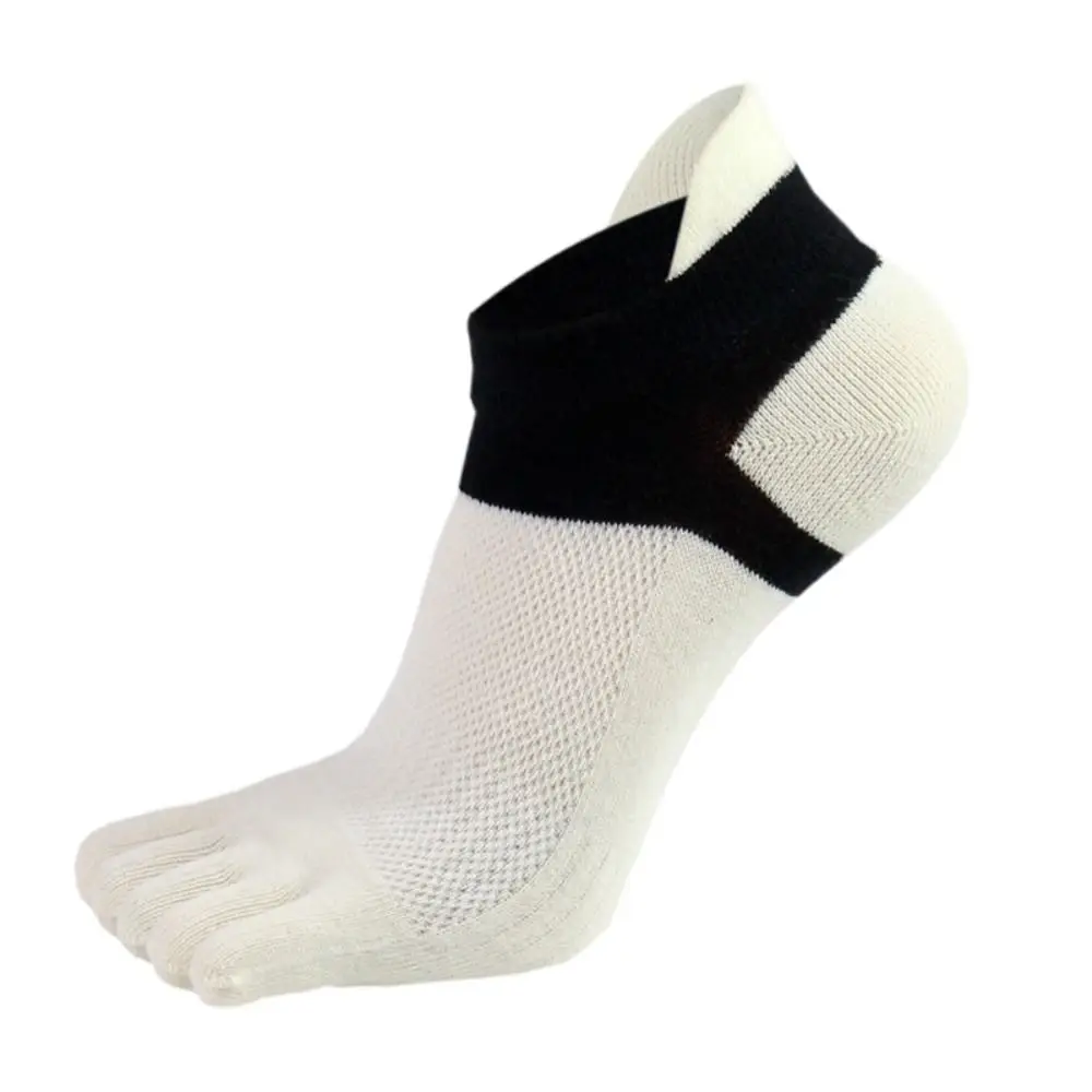 

1 Pair of EU36-40 Five Finger Socks Cotton Mesh No Show Ankle Socks Anti Friction Breathable Five Toe Socks Spring Summer