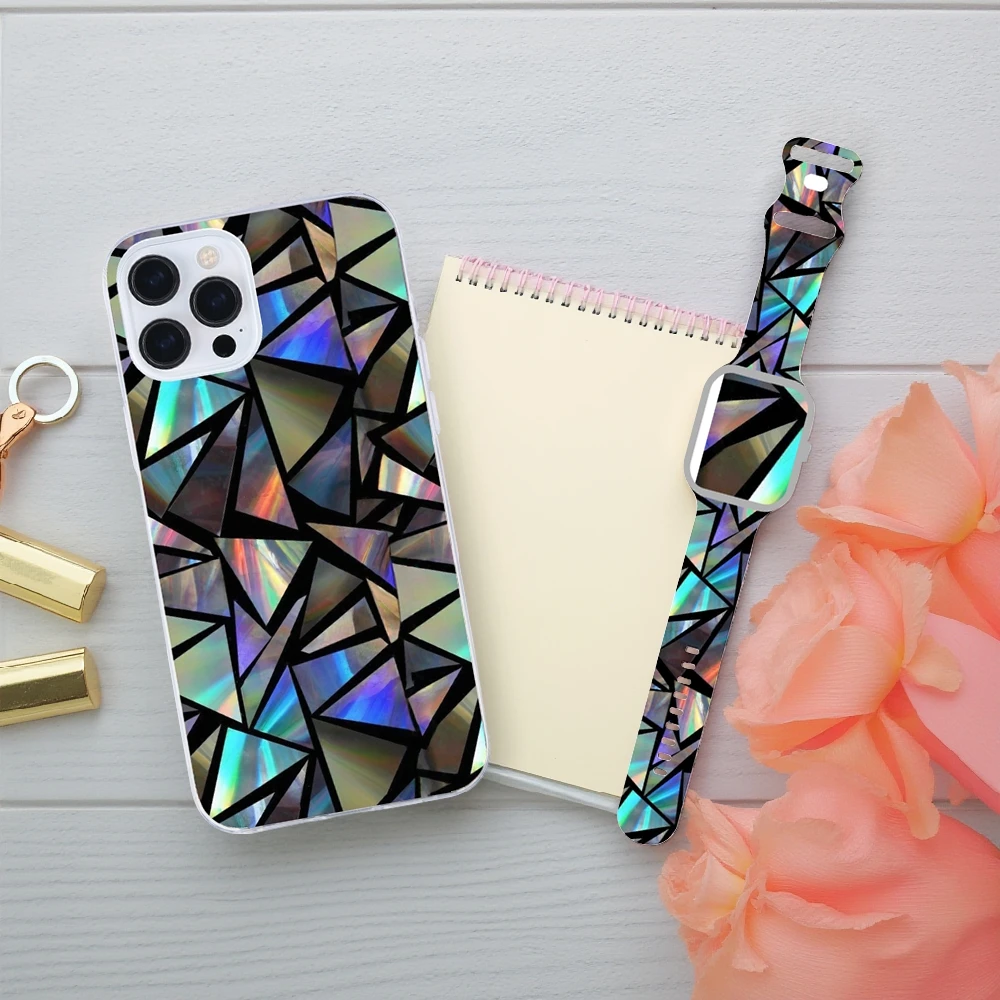 Playful Customized Silicone Bands & Phone Case Set for iPhone12-16 & Apple Watch 9 8 7 6 5 Ultra SE 38 40 41 42 44 45 49mm Gifts