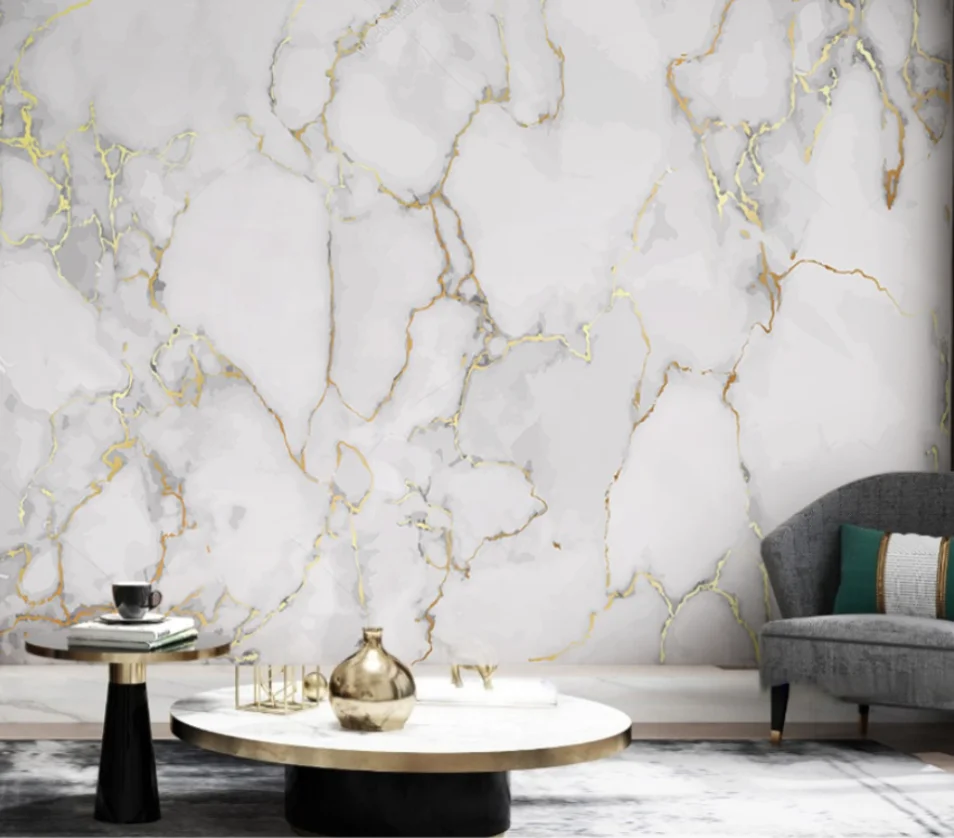 Customized size mural European luxury marble wallpaper living room kitchen bathroom stone background wallpaper for walls