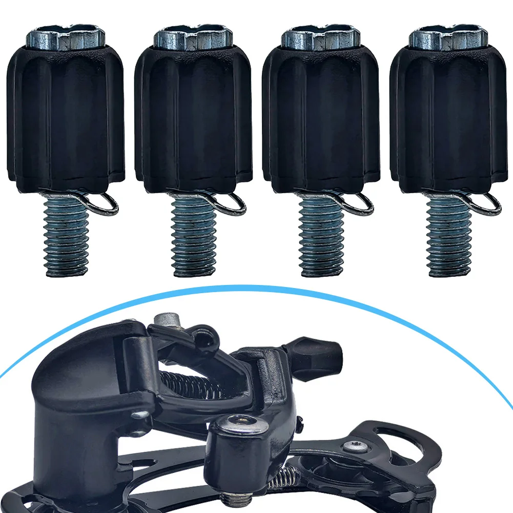 4pcs Bicycle Disc Brake Adjustment Screw M5 Thread Fine Adjustment Screw Brake Cable Adjuster Front Derailleur Bolt Cycling Part