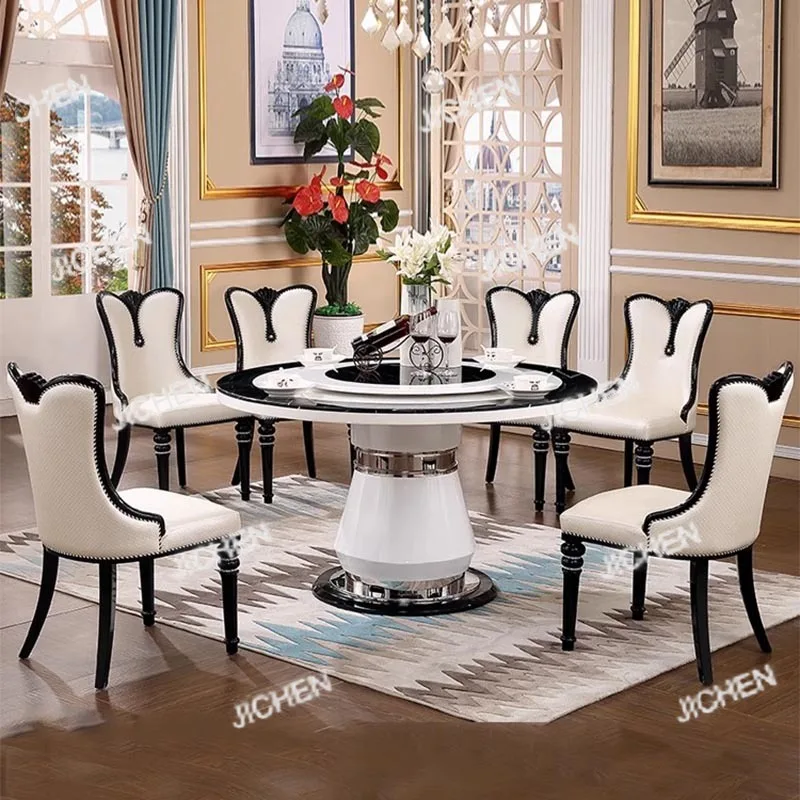 Italian Design Dining Tables Party Waterproof Salon Round Dining Tables Luxury Breakfast White Table A Manger Furniture Home