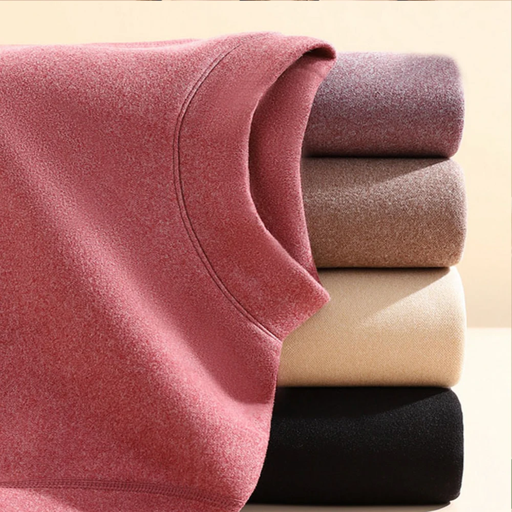 Dámské termoprádlo, zimní s dlouhým rukávem, teplé domácí oblečení, topy a kalhoty, plus velikosti, pyžamo, oblek, stojáček, dámské spodní prádlo - náhled 6