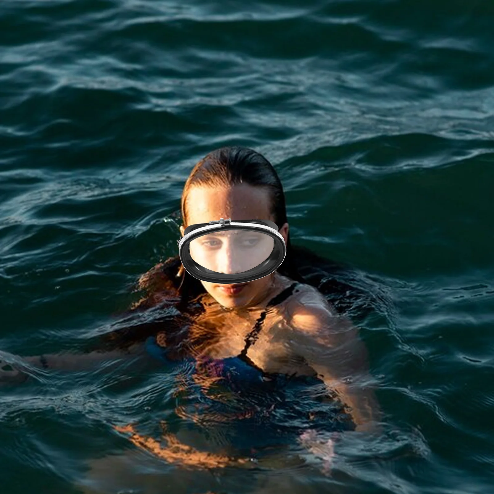 

Scuba Diving Tempered Glass Anti Fog Adult Swim Goggles Portable Snorkeling Gear Pool Goggles Adjustable Strap Clear