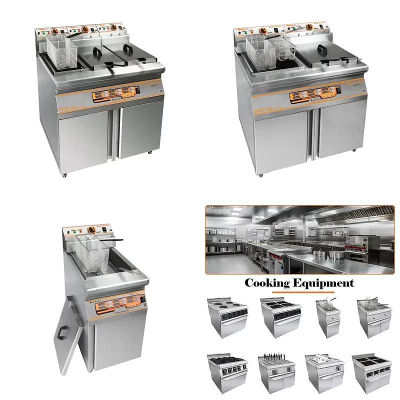 2026 Commercial Electric 3-Tank Pressure Fryer for Restaurant Home Use Hotels Food Shops-New Catering Equipment