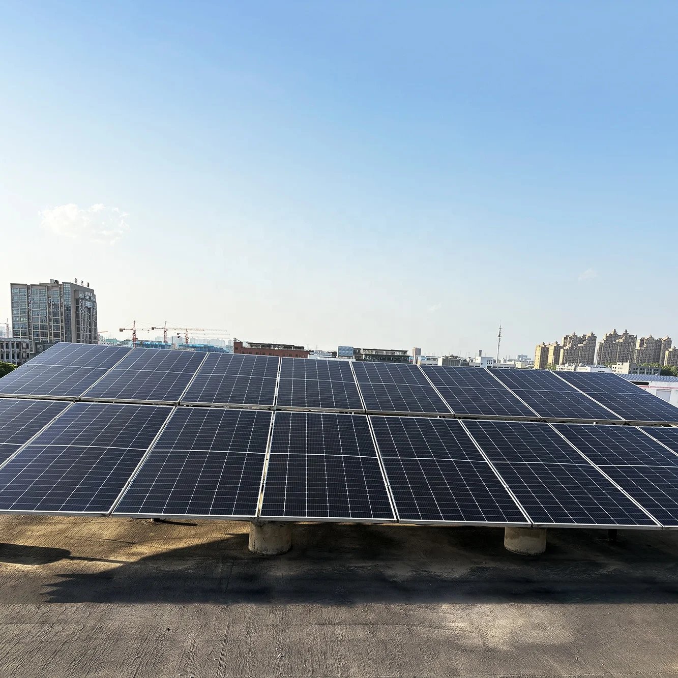 Inverter integrated photovoltaic solar system grid-connected solar power system for the production of electrical loads