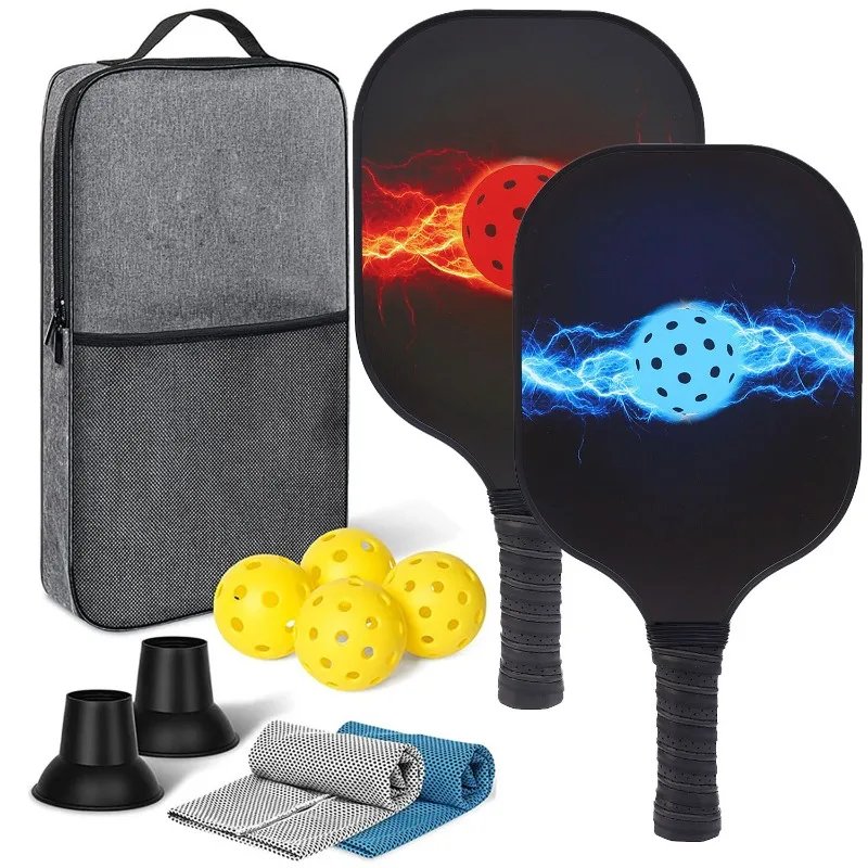 

Pickleball Paddles Set Rackets Portable Racket Cover Carrying Bag Gift Kit USAPA Approved Indoor Outdoor Honeycomb Core 4 Balls