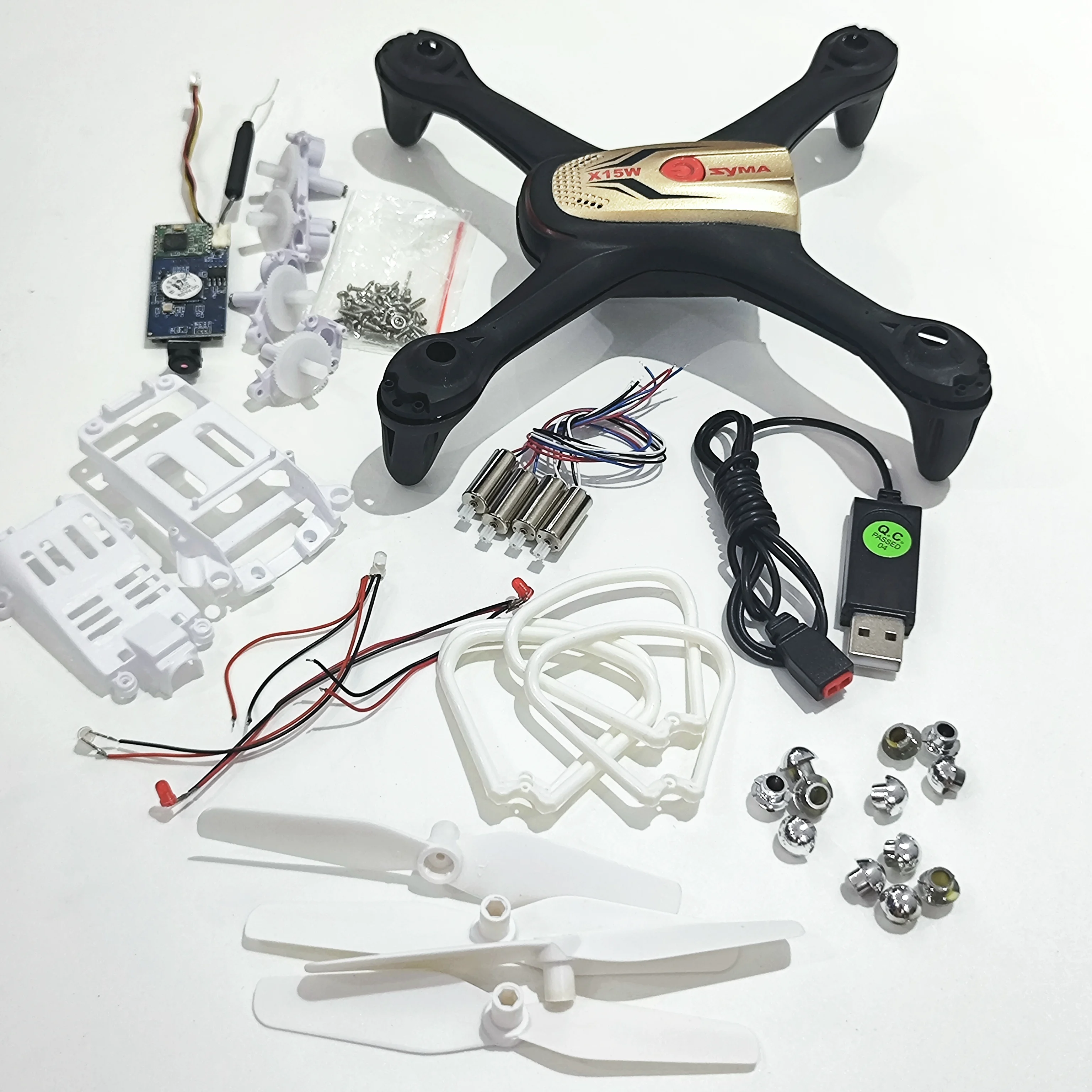 

Оригинальный корпус радиоуправляемого дрона Syma X15/X15W/провод для зарядки/двигатель/сиденье двигателя/пропеллер/защитная рамка для лезвия/камера/запчасти для лезвия