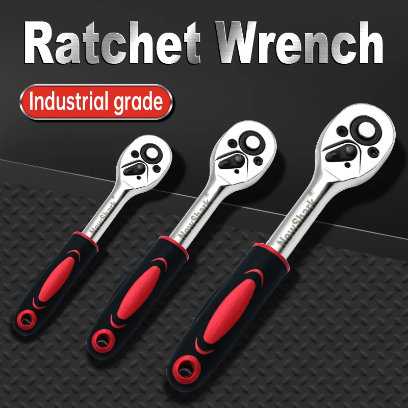 Drive Ratchet Handle, Professional Heavy Duty Ratchet Set, Quick-release Reversible, Premium Chrome Vanadium Steel Construction