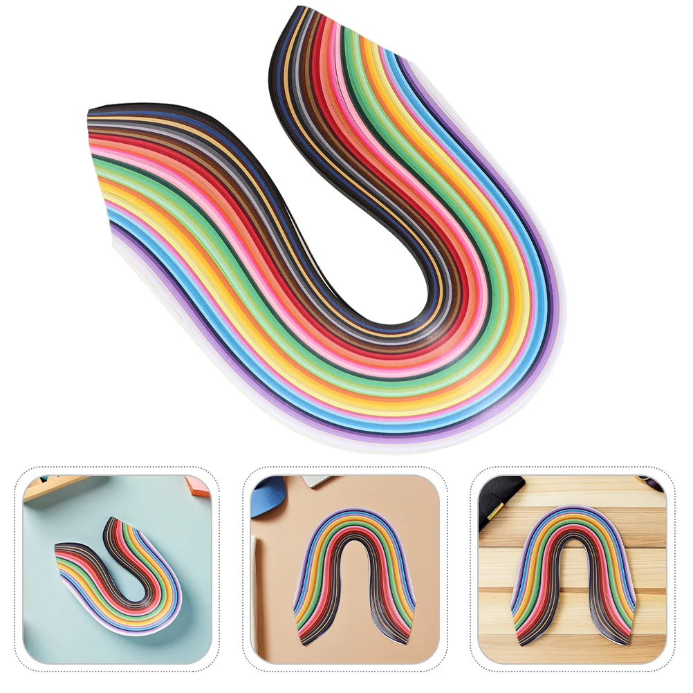

1000Pcs Quilling Paper Strips 5mm Multicolor Craft Material for DIY Cards Scrapbooks Home Decor Art Projects Quilling Paper