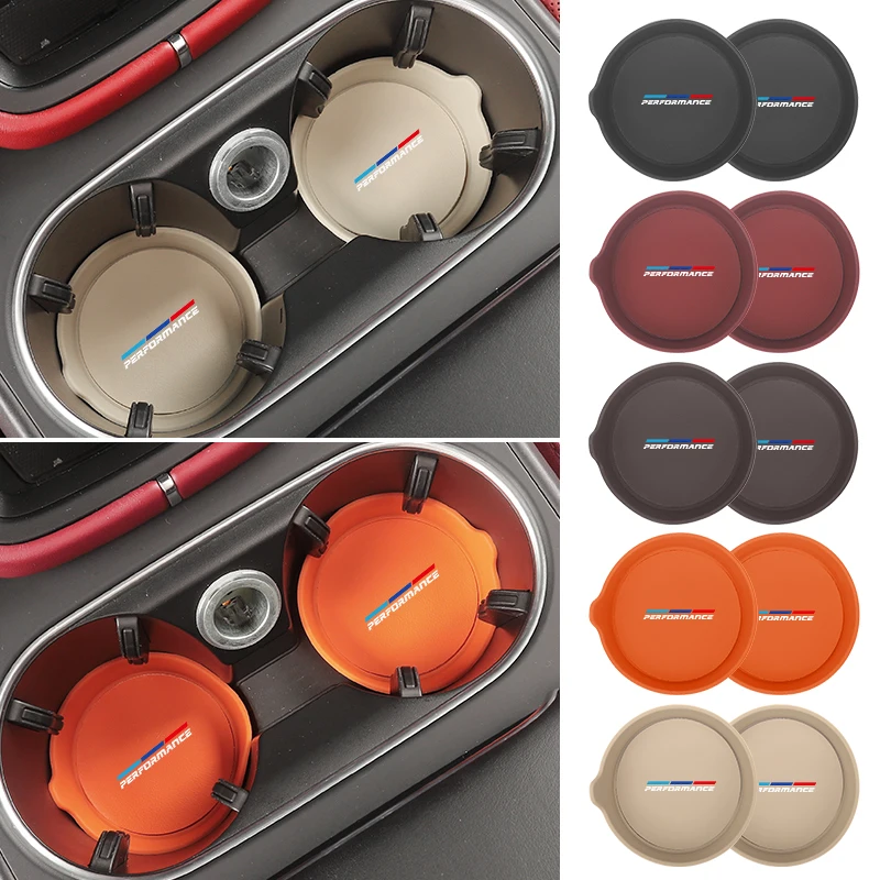 Car Silicone Coaster Water Cup Mat Console Drink Pad Accessories For Motorsport X1 X3 X5 E39 E46 E90 F20 E60 F30 E36 F10 E87