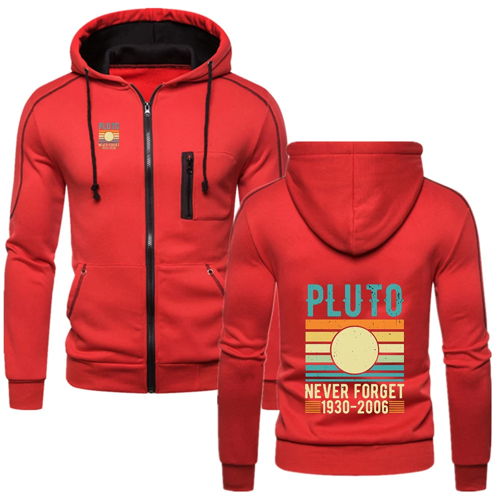 2025 الرجال الخريف والشتاء جديد لا تنسى أبدًا بلوتو ريترو ستايل طباعة بلون مقنعين القطن سستة معطف دافئ القمم