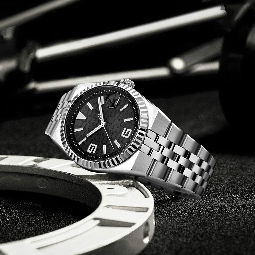 カスタムロゴ 40mm メンズ腕時計 高級 NH35/MIYOTA 自動巻き腕時計 メンズ 機械式腕時計 サファイアクリスタル 防水時計