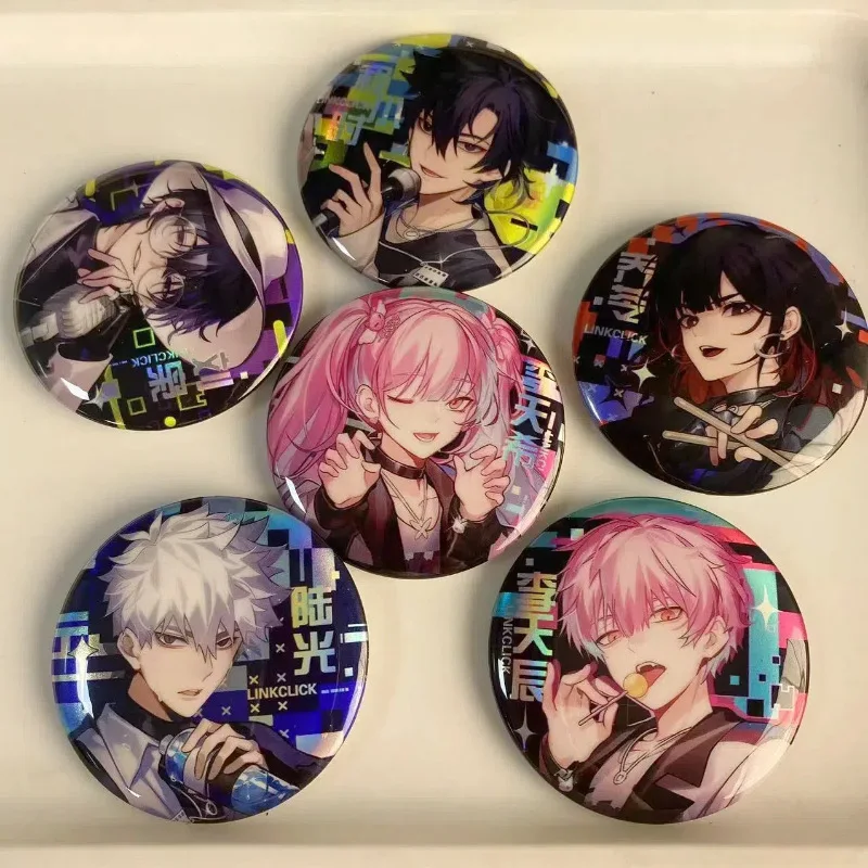 Link Click Tin Badge Keychain Cheng Xiaoshi Lu Guang Qiao Ling Brooch Bag Charm Gamer Souvenir Fan Gift Anime Backpack Pendant