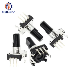 EC12 360 Degree Rotary Encoder RE12 Audio Encoder Coding 3Pin 24 Position With Push Button Switch Handle 15mm