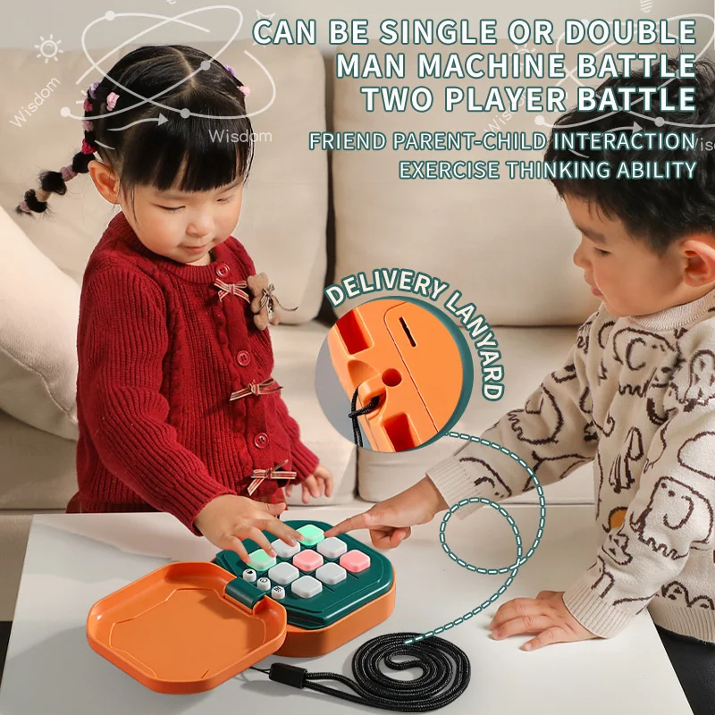 Electronic TIC-TAC-TOE Bolt Chess Games Multifunctional Children Puzzle Travel Toys Portable Handheld Board Game Toys Kids Gifts