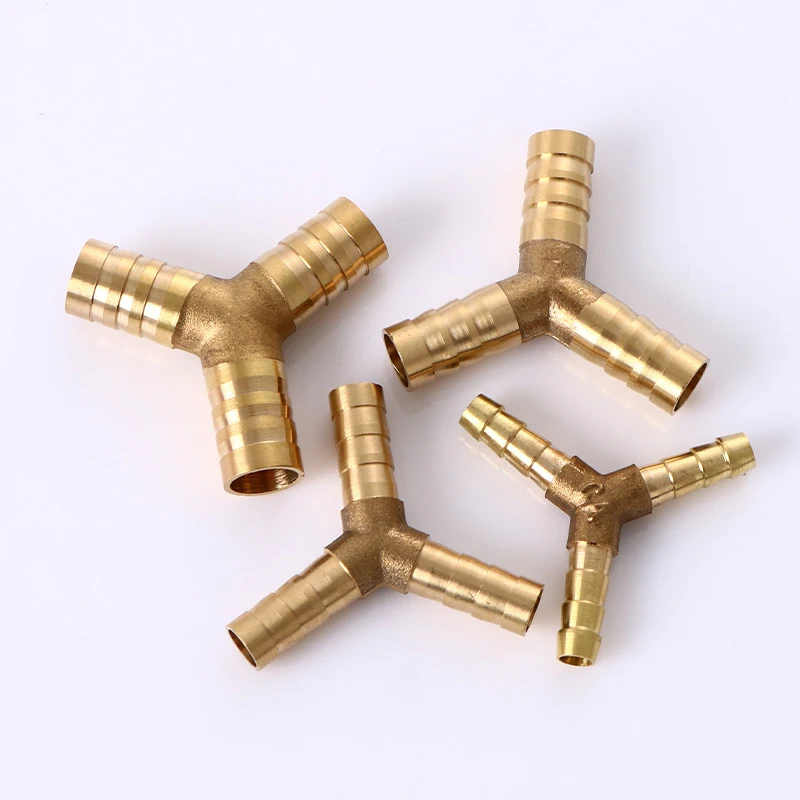 Y Brass Pipe Fitting Pagoda Tee Connector for 4mm 6mm 8mm 10mm 12mm 14mm 16mm 19mm Hose Copper Pagoda Air Water Tube Fittings