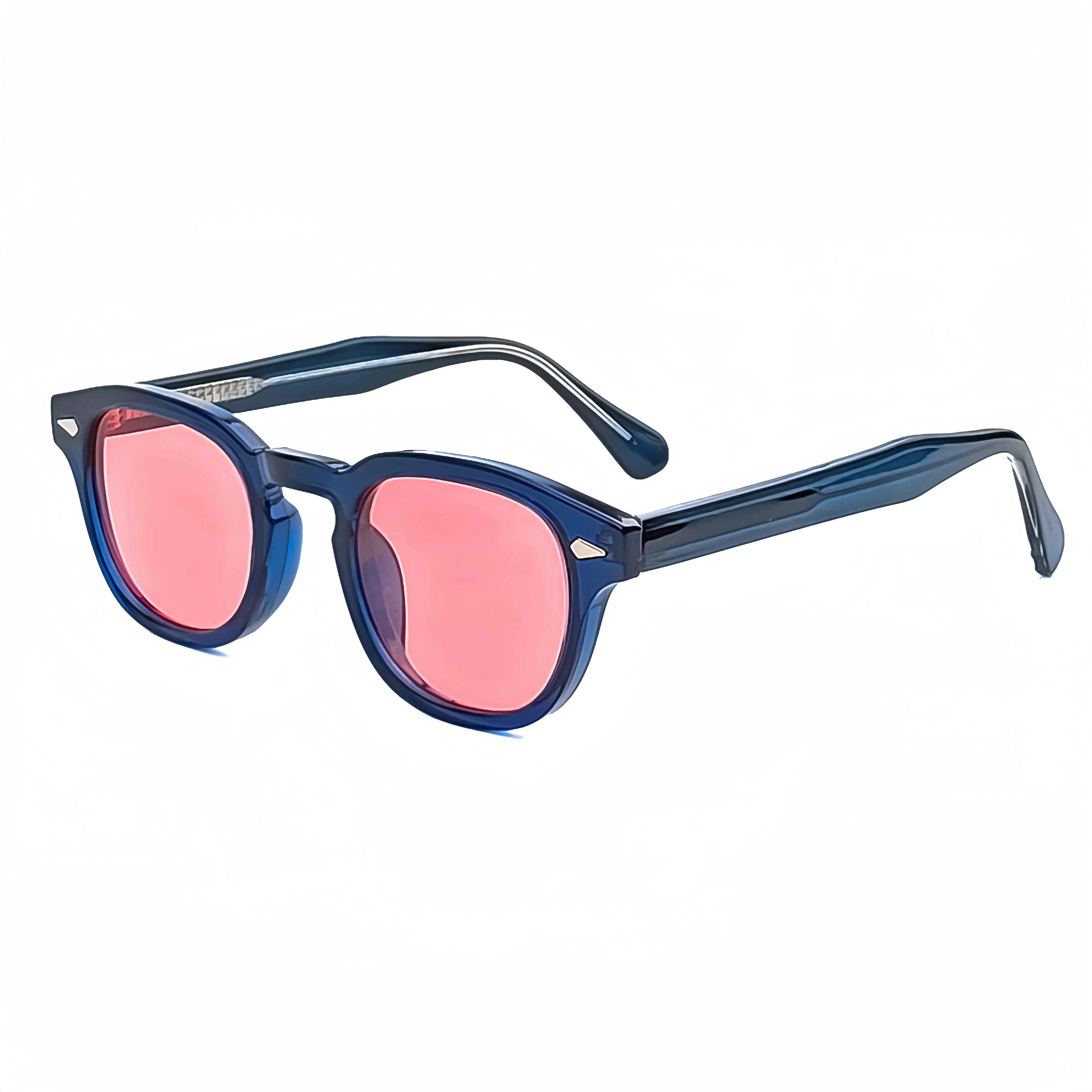 CATERSIDE Retro Runde Herren-Sonnenbrille Punk Propionsäure Pin-Bügel Luxus-Sonnenbrille Damen Sport Freizeit Party Eyewear UV400 – Detail 15