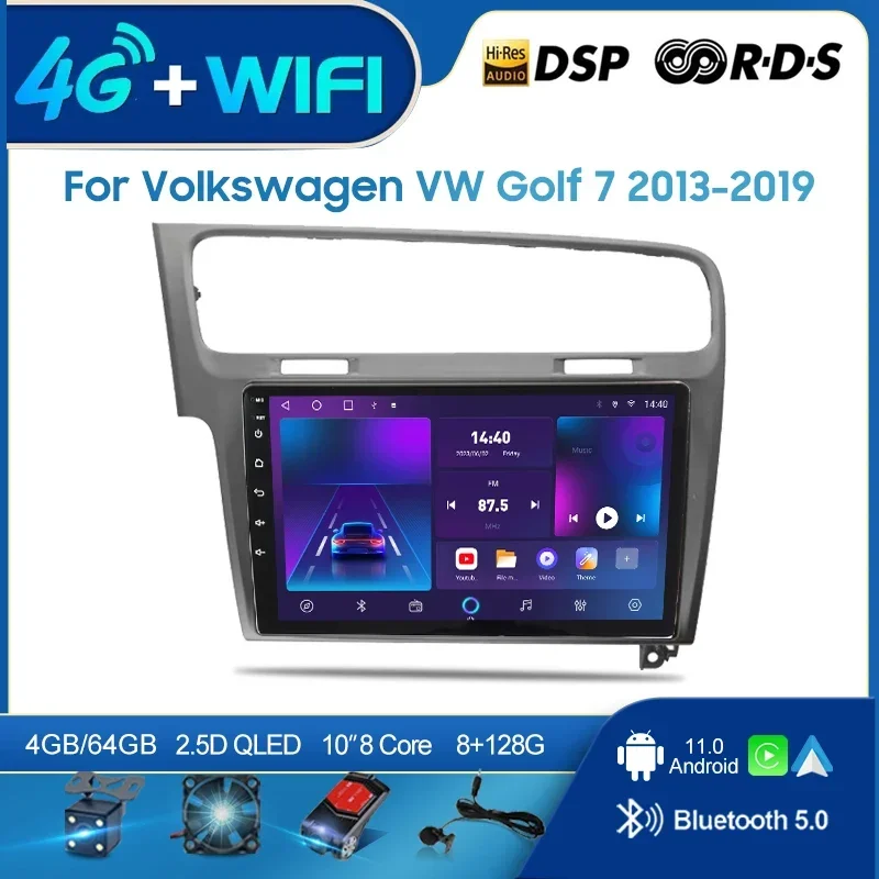 

QSZN For Volkswagen VW Golf 7 2013-2019 2 din Android 12.0 Car Radio Multimedia Video Player GPS Navigation 4G Carplay Head unit