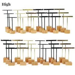 3pcs/lot Jewelry Display for earrings T-Bar Wooden Base Earrings Rack Holder Earrings Organizer Showcase Ear Studs Stand