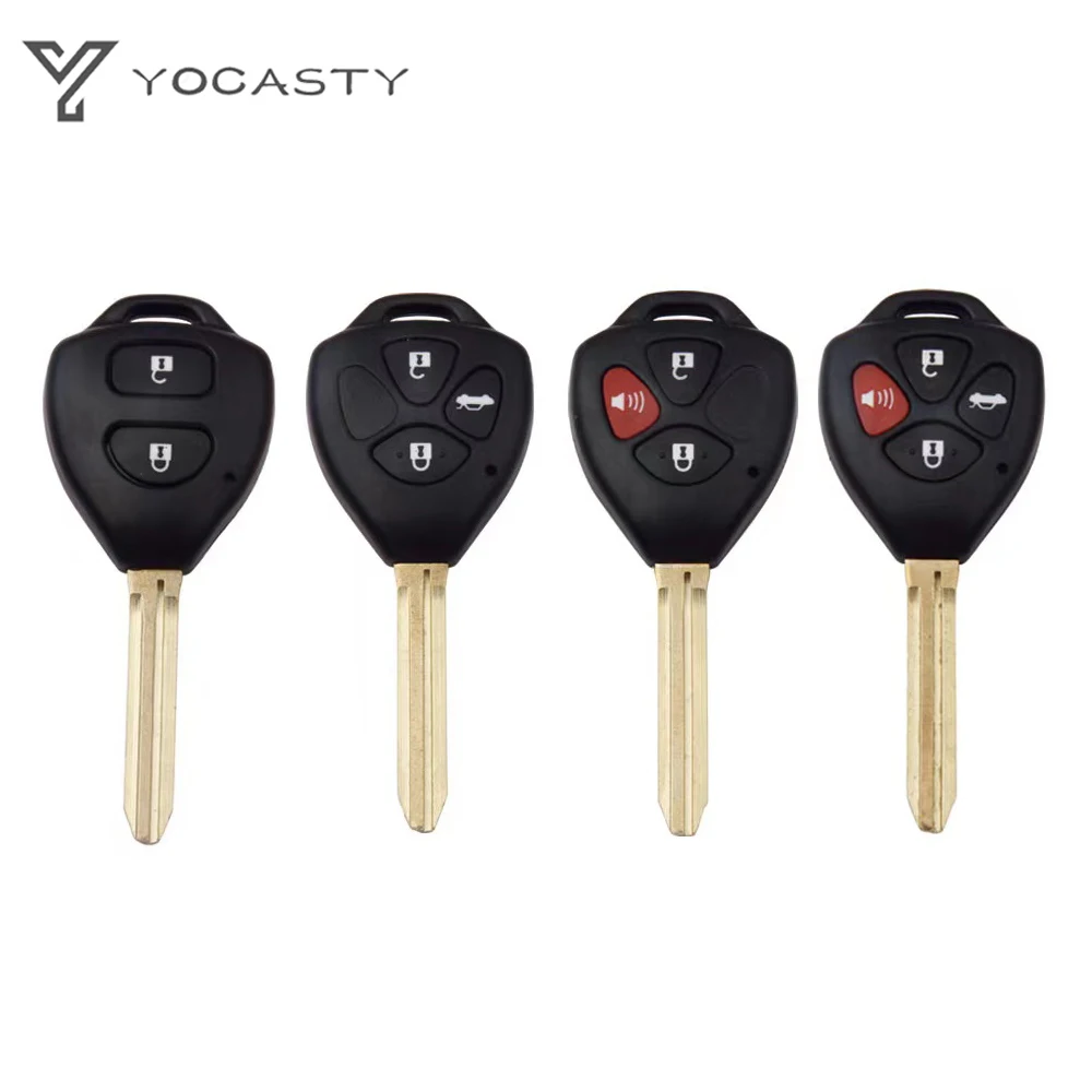 YOCASTY 2/2+1/3/4 Przyciski zdalnego kluczyka samochodowego do Toyoty Camry Avalon Corolla Venza 2007-2012 TOY43 Blade Key Fob Shell