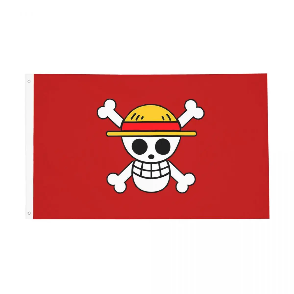 Bandera de Pirata con Calavera de One Piece, Bandera Decorativa para Exteriores de Poliéster, Doble Cara, 60x90 90x150cm